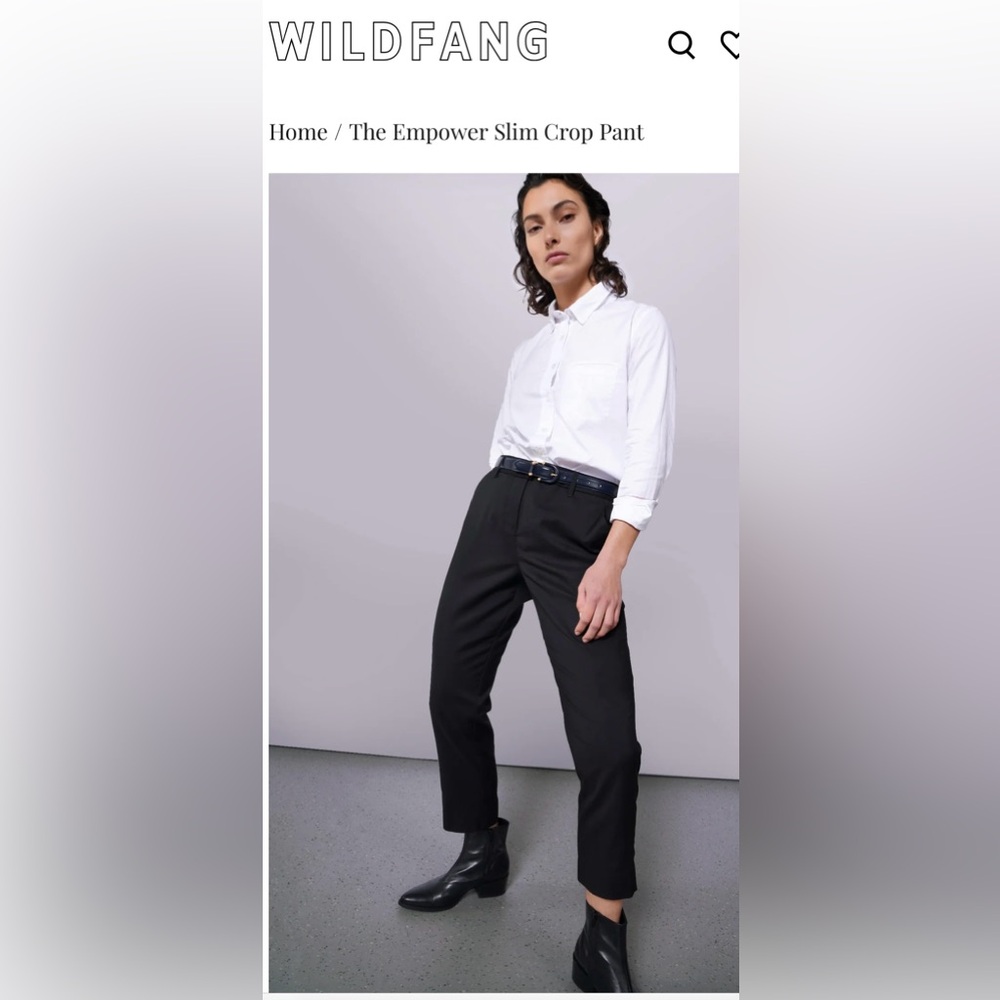 Wildfang Black Empower Slim Crop Pant